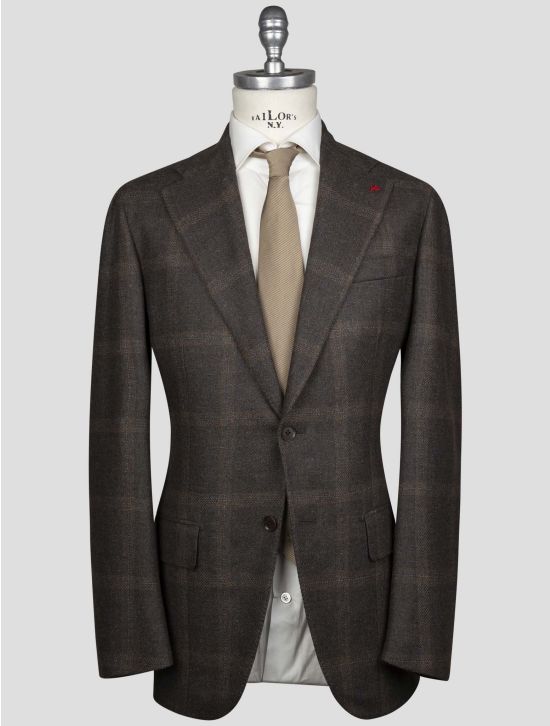 Isaia Brown Wool Angora Silk Blazer 1