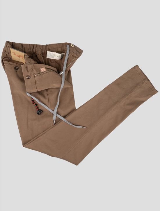 Marco Pescarolo Brown Lycra Cotton Ea Pants 2