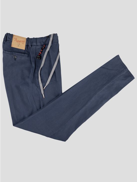 Marco Pescarolo Blue Lycra Cotton Ea Pants 1