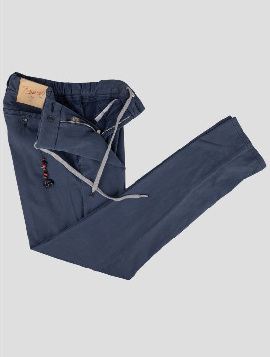 Marco Pescarolo Blue Lycra Cotton Ea Pants 2