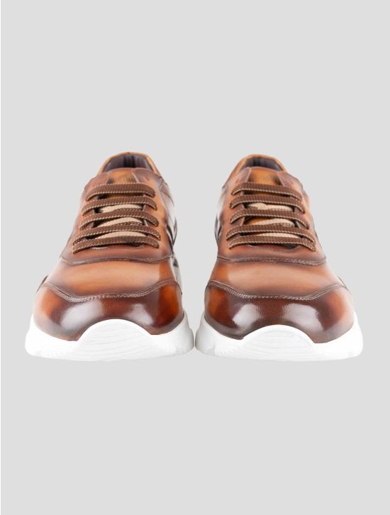 Peluso 1907  Brown Leather Sneakers 2