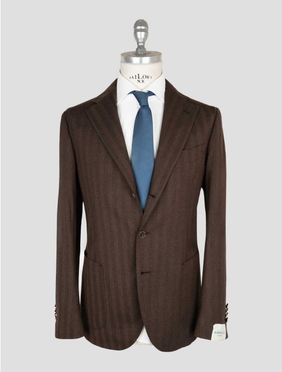 Luigi Borrelli Brown Virgin Wool Silk Suit 1