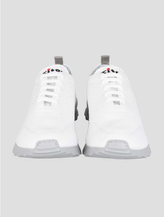 Kiton White Cotton Ea Sneakers 2