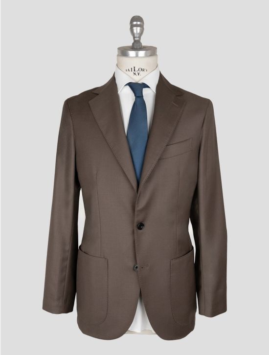 Sartorio Napoli Brown Virgin Wool Suit 1