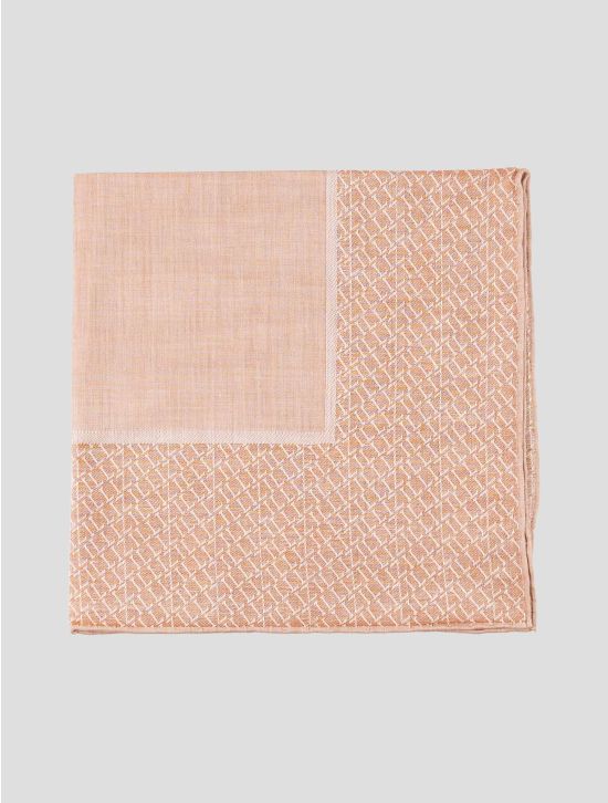 Zilli Light Brown Cotton Pocket Square 2