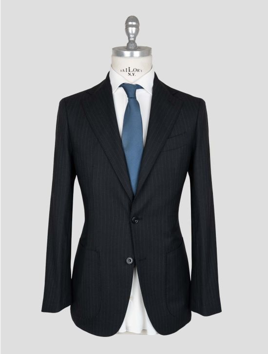 Sartorio Napoli Black Virgin Wool Suit 1