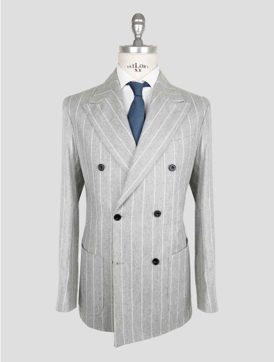 Sartorio Napoli  Gray Virgin Wool Pa Ea Suit Double Breasted 1
