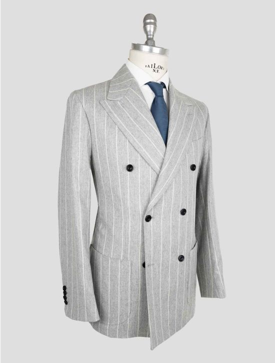Sartorio Napoli  Gray Virgin Wool Pa Ea Suit Double Breasted 2