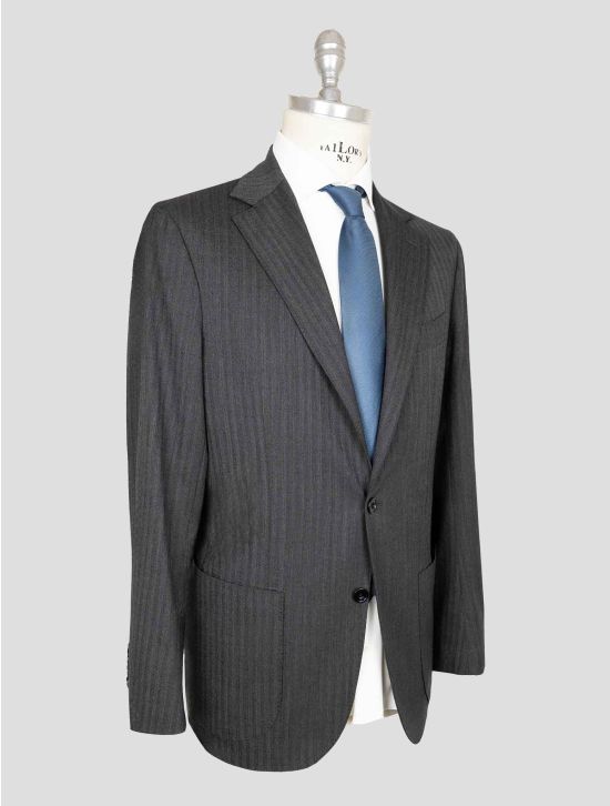 Sartorio Napoli Dark Gray Virgin Wool Pa Ea Suit 2