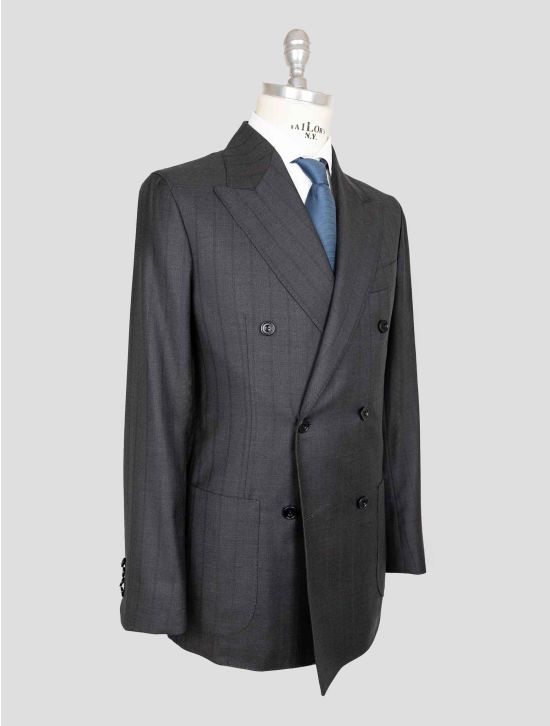 Sartorio Napoli  Gray Virgin Wool Suit Double Breasted 2
