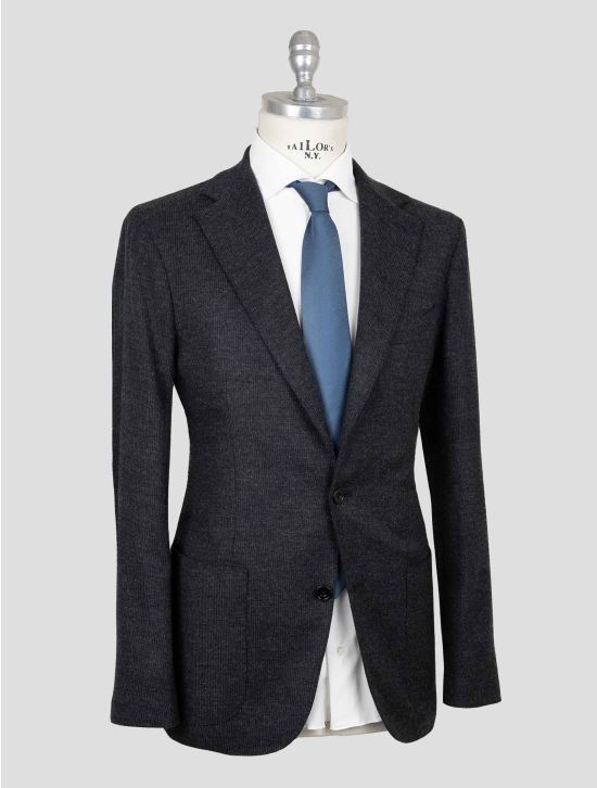 Sartorio Napoli Dark Gray Virgin Wool Lyocell Cashmere Pa Ea Suit 2