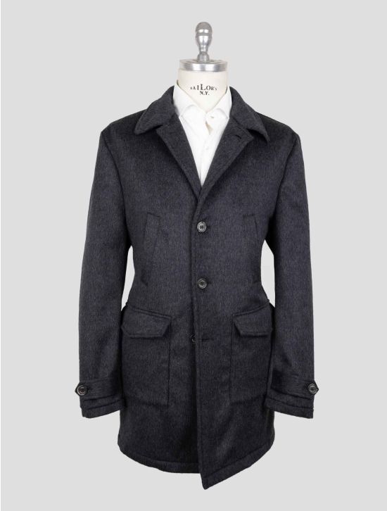 Luigi Borrelli Dark Gray Virgin Wool Cashmere Overcoat 1