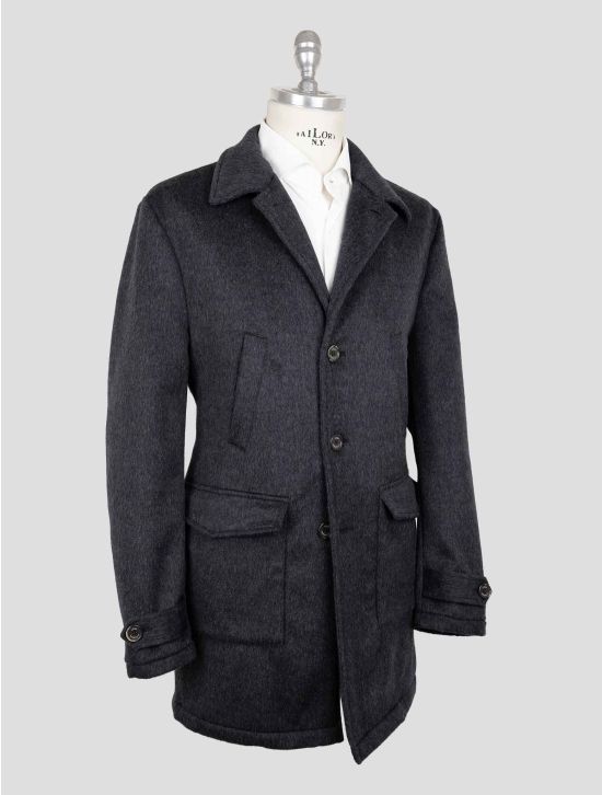 Luigi Borrelli Dark Gray Virgin Wool Cashmere Overcoat 2