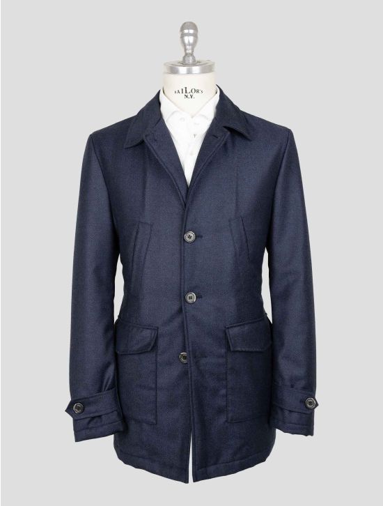 Luigi Borrelli Blue Virgin Wool Coat 1