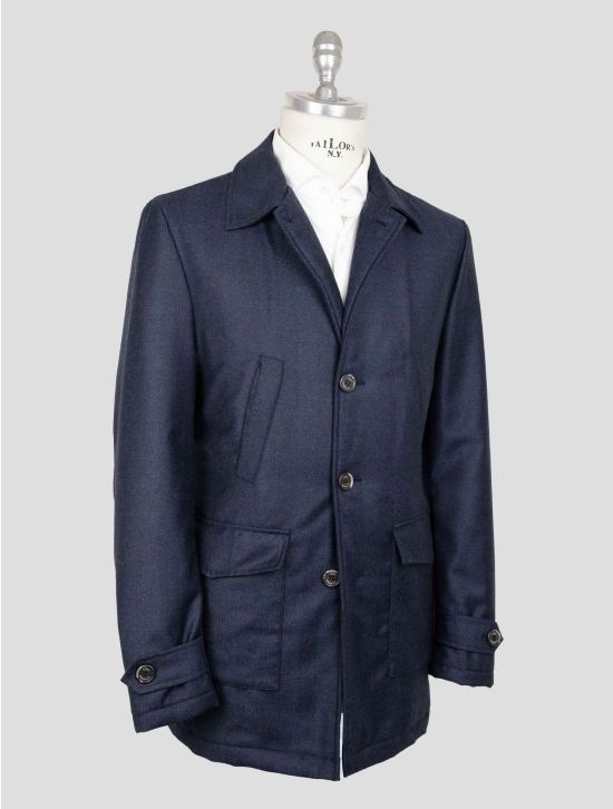 Luigi Borrelli Blue Virgin Wool Coat 2