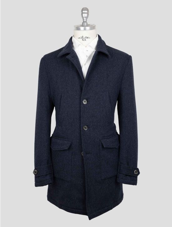 Luigi Borrelli Blue Virgin Wool Cashmere Overcoat 1