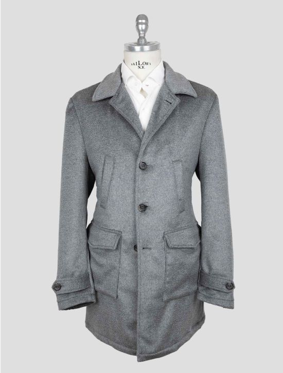 Luigi Borrelli Gray Virgin Wool Alpaca Overcoat 1
