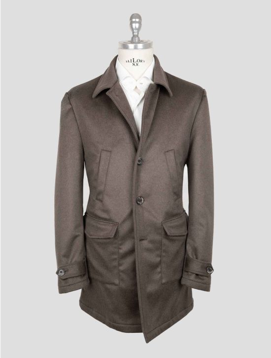 Luigi Borrelli Brown Cashmere Virgin Wool Overcoat 1