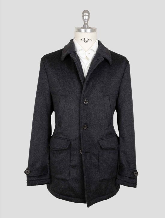 Luigi Borrelli Dark Gray Virgin Wool Cashmere Coat 1