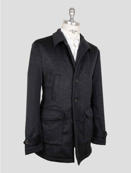 Luigi Borrelli Dark Gray Virgin Wool Cashmere Coat 2