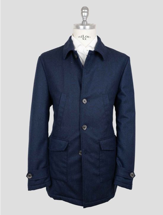 Luigi Borrelli Blue Virgin Wool Coat 1