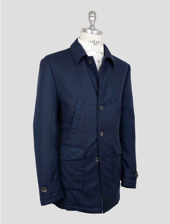 Luigi Borrelli Blue Virgin Wool Coat 2