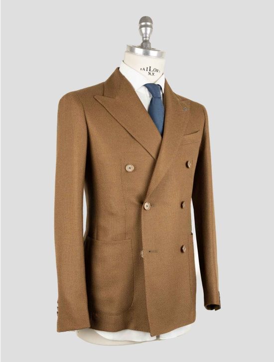 Tagliatore Brown Virgin Wool 100S Double Breasted Blazer 2