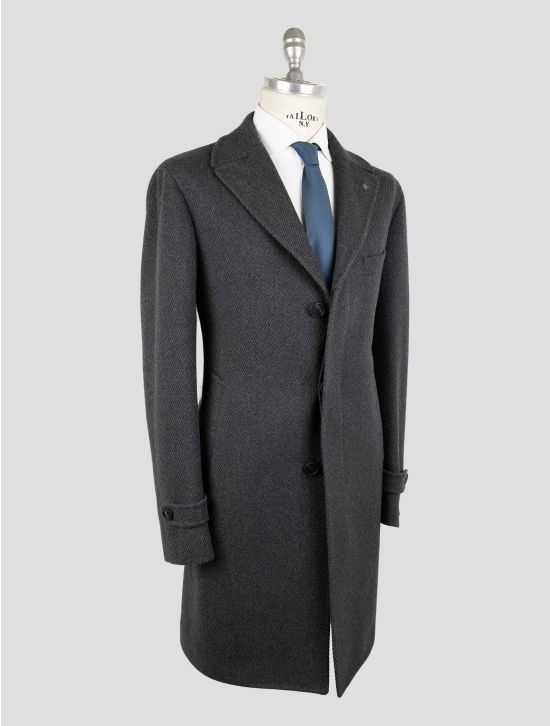 Tagliatore Gray Virgin Wool Pa Overcoat 2