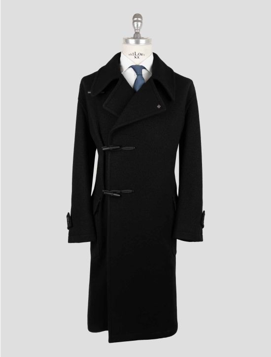 Tagliatore Black Wool Pa Overcoat 1