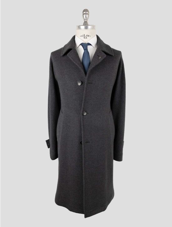 Tagliatore Gray Virgin Wool Pa Overcoat 1