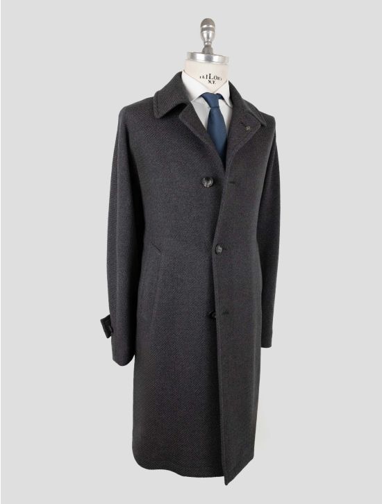 Tagliatore Gray Virgin Wool Pa Overcoat 2