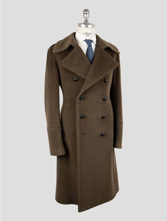 Tagliatore Green Virgin Wool Overcoat 2