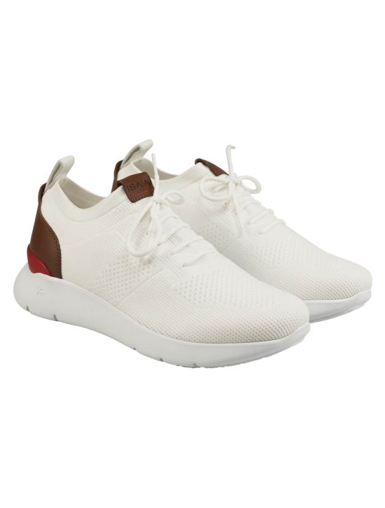 Isaia White Cotton Sneaker 1