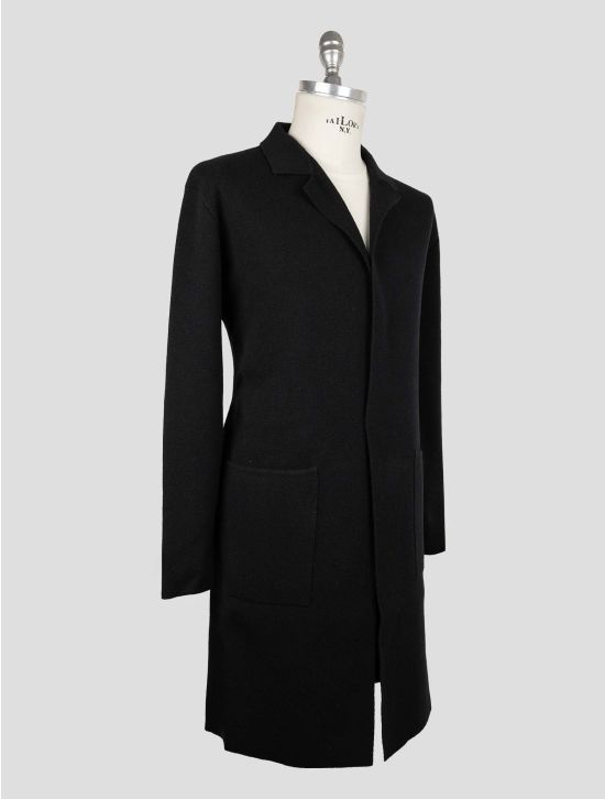 Tagliatore Black virgin Wool Pa Cardigan 2