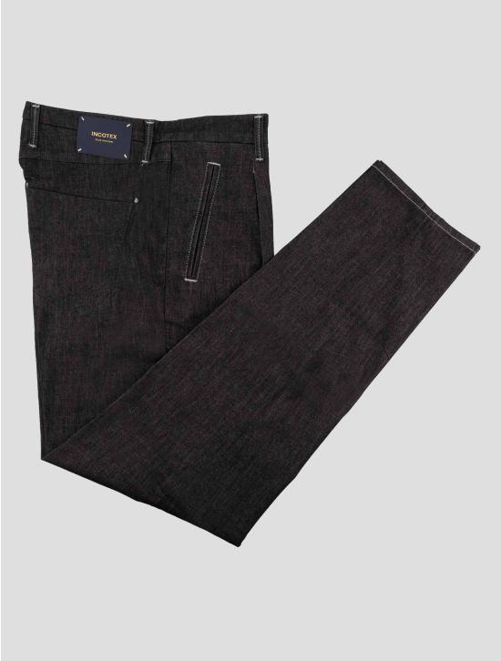 Incotex Gray Cotton Viscose Pl Ea Pants 1