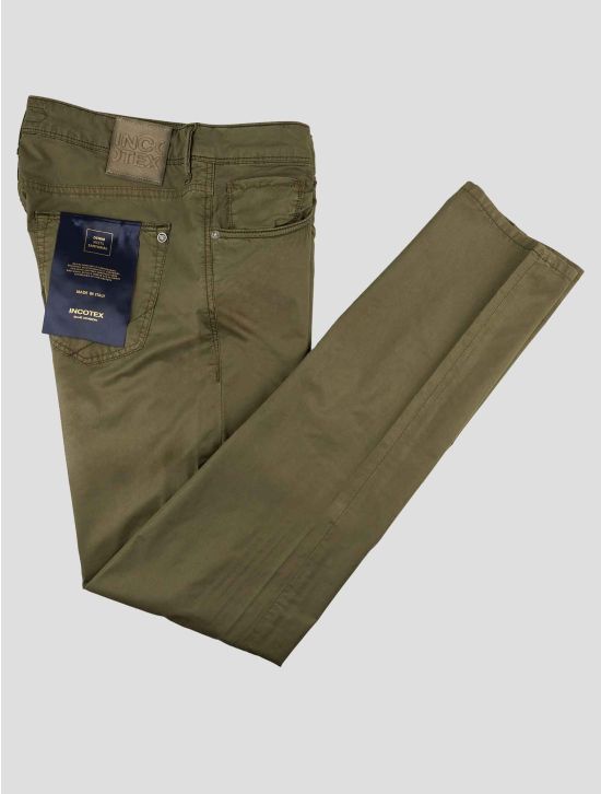 Incotex Green Lyocell Cotton Ea Jeans 1