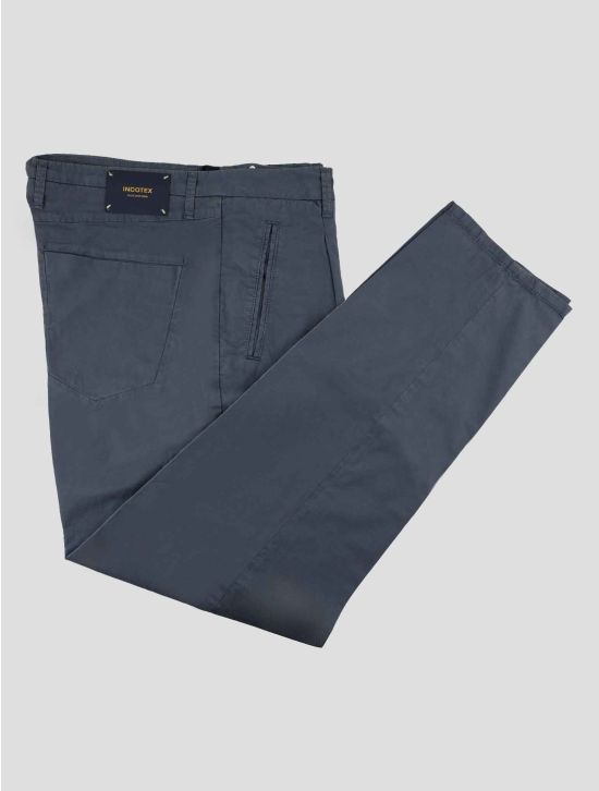 Incotex Blue Cotton Ea Pants 1