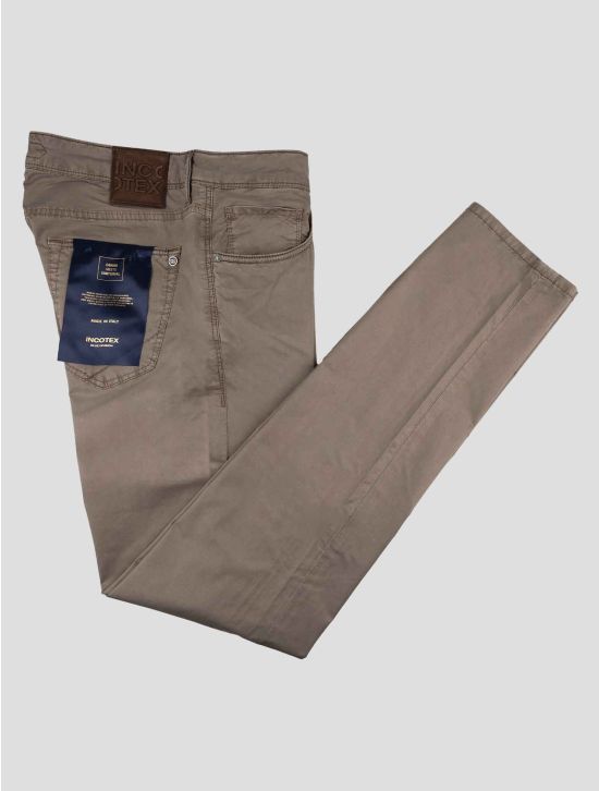 Incotex Taupe Lyocell Cotton Ea Jeans 1