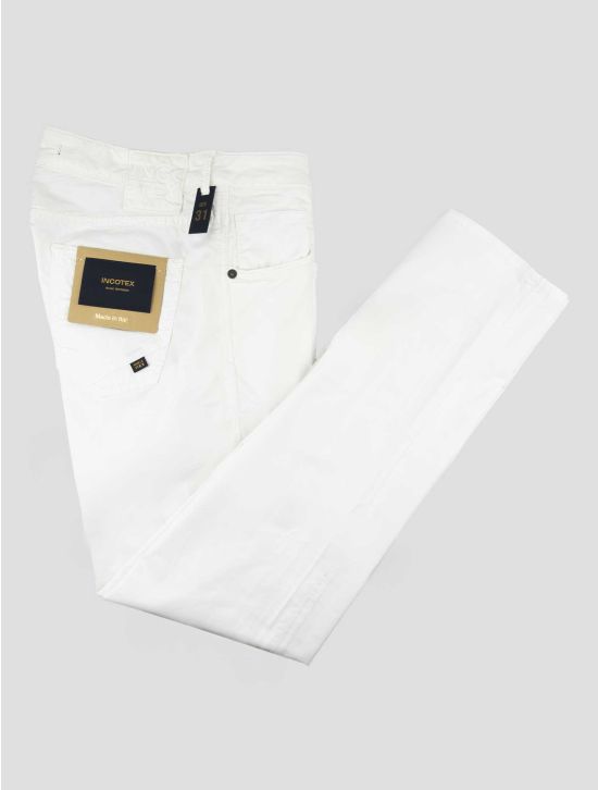 Incotex White Lyocell Cotton Ea Jeans 1