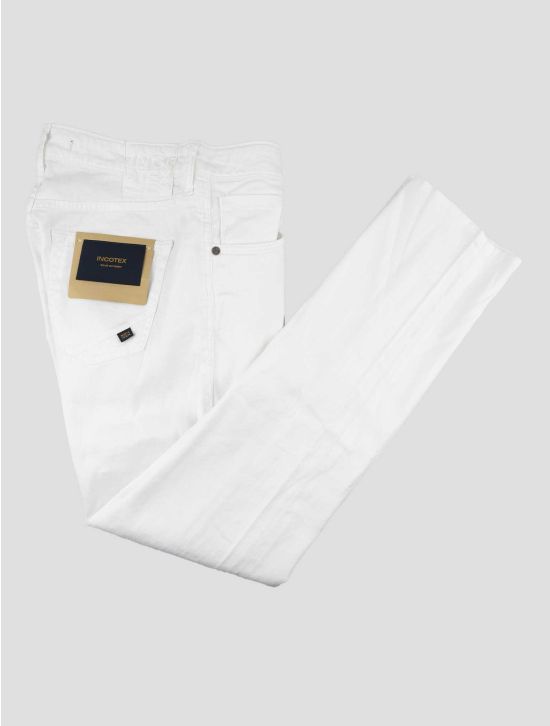 Incotex White Lyocell Cotton Ea Jeans 1