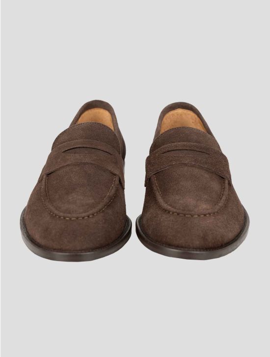 Sartorio Napoli Brown Leather Suede Loafers 2