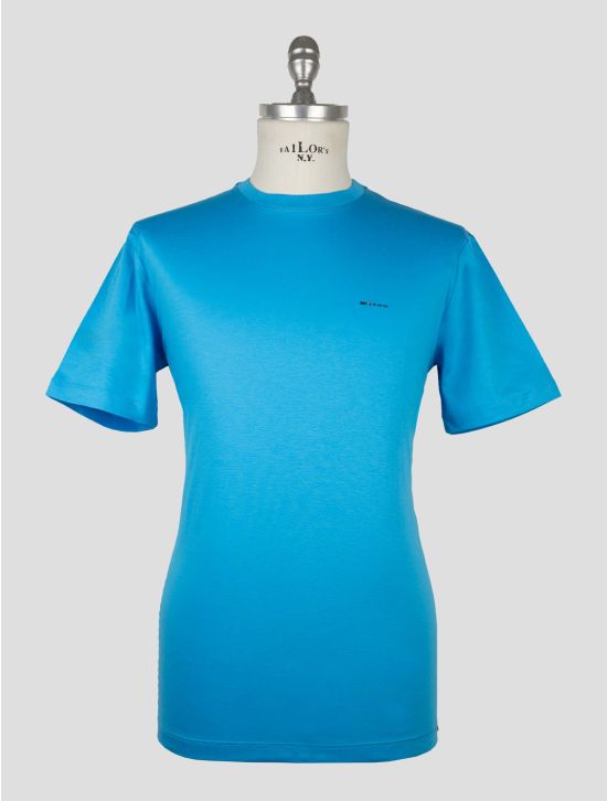 Kiton Light Blue Cotton T-Shirt 1