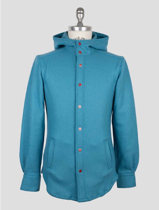 Kiton Light Blue Wool Pa Shirt Mariano 1