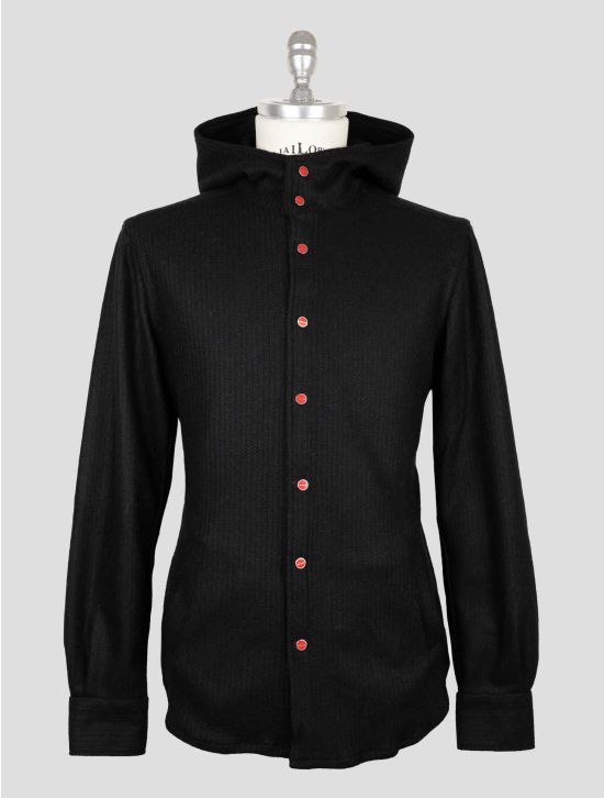 Kiton Black Wool Pa Shirt Mariano 1