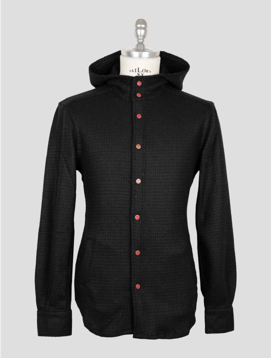 Kiton Black Wool Pa Shirt Mariano 1