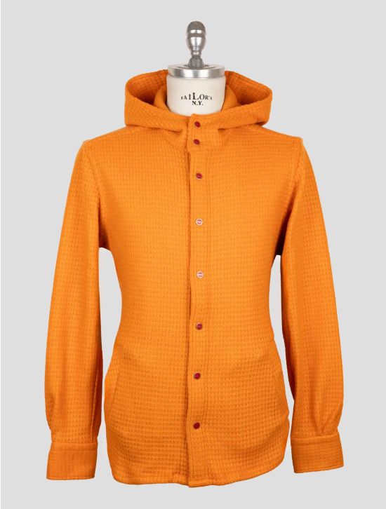 Kiton Orange Wool Pa Shirt Mariano 1