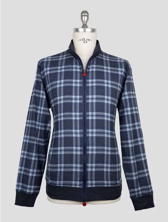 Kiton Blue Cotton Coat B-One 1