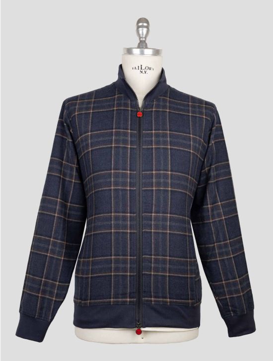 Kiton Blue Cotton Coat B-One 1