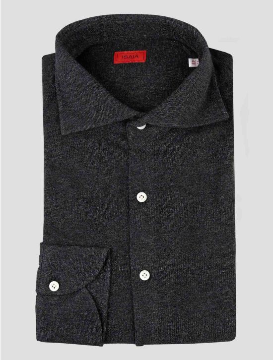 Isaia Dark Gray Cotton Shirt 3