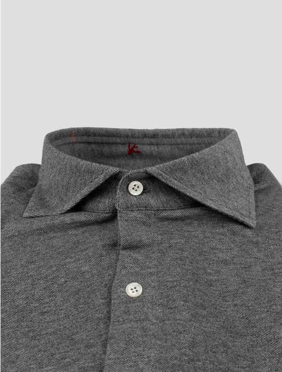 Isaia Dark Gray Cotton Shirt 2